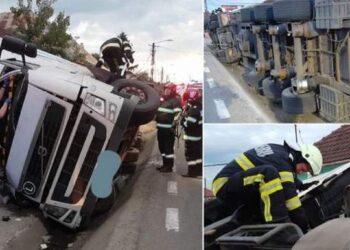 Un șofer din Ucraina aflat sub influența alcoolului a strivit cu tirul un pieton
