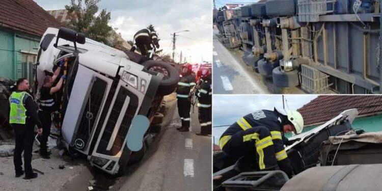 Un șofer din Ucraina aflat sub influența alcoolului a strivit cu tirul un pieton