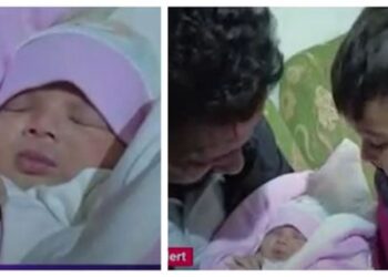 Final fericit pentru Aya. Fetiţa născută printre dărâmături în Siria a fost adoptată